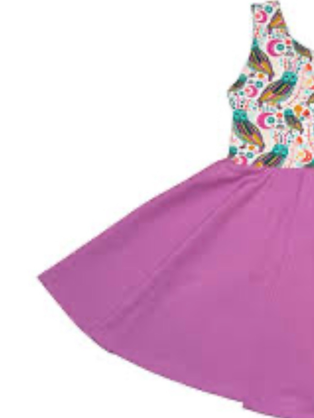 Malia + Kai Owl Print Handmade Twirl Dress Sz 7